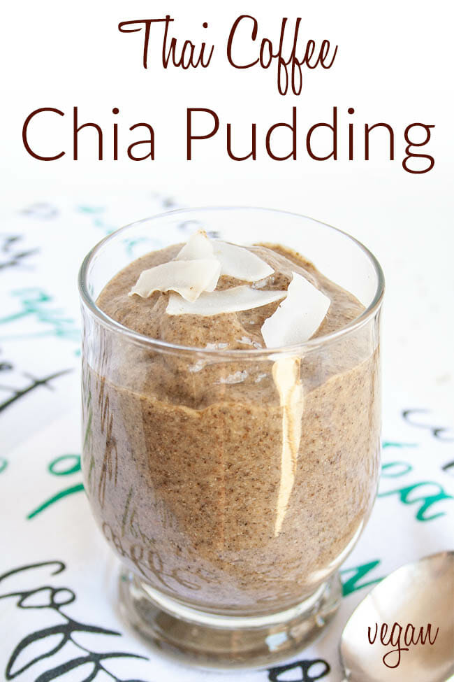 Thai Coffee Chia Pudding photo with text.