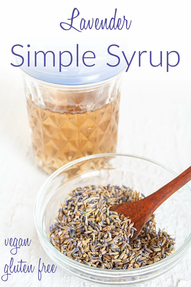 Lavender Simple Syrup photo with text.