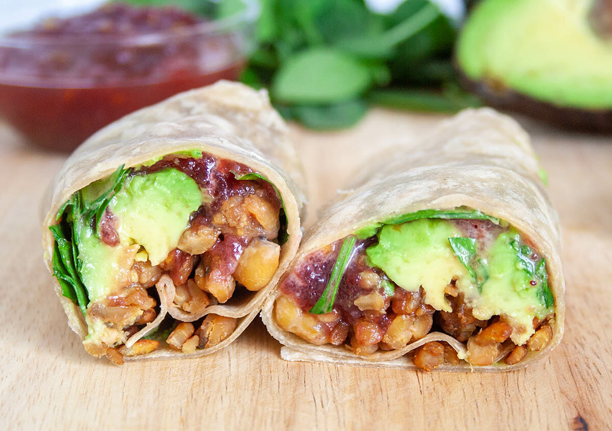 Tempeh Avocado Wrap