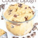 Chickpea Cookie Dough photo with text.
