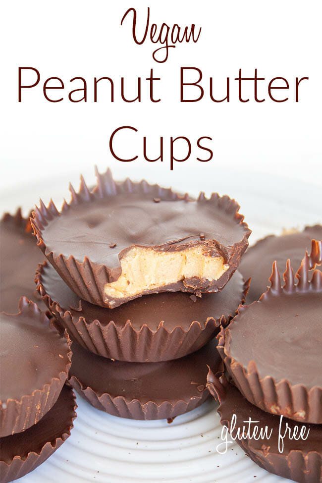 Vegan Peanut Butter Cups photo with text.
