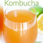 Lemon Lime Kombucha photo with text.