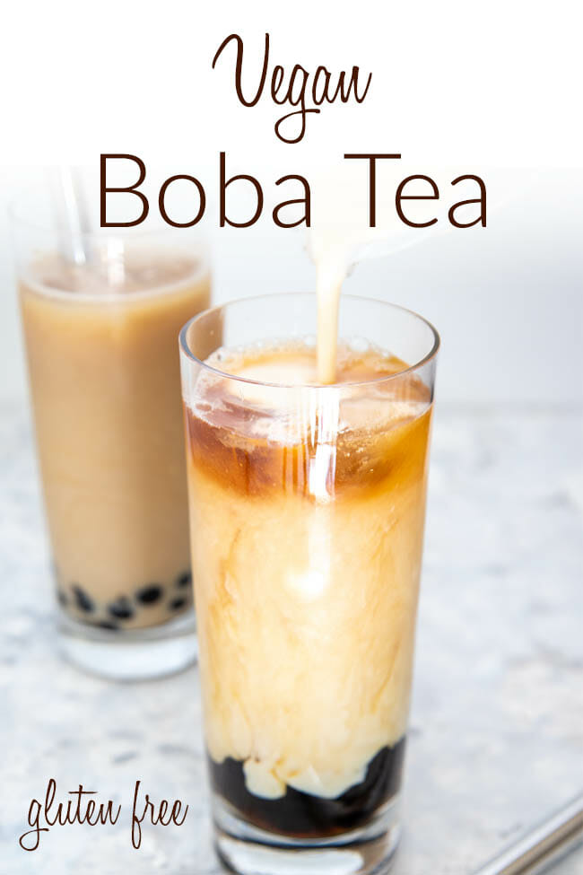 Vegan Boba Tea photo with text.