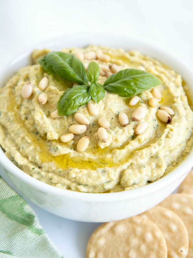 Basil Pesto Hummus Create Mindfully