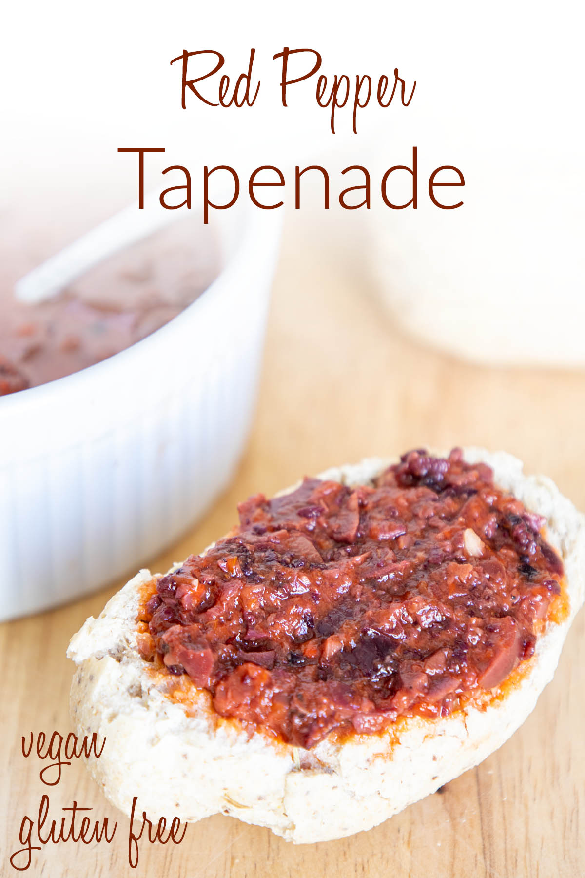 Red Pepper Tapenade photo with text.