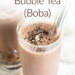 Chocolate Bubble Tea photo with text.