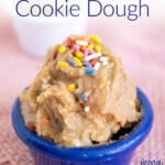 Funfetti Edible Cookie Dough photo with text.