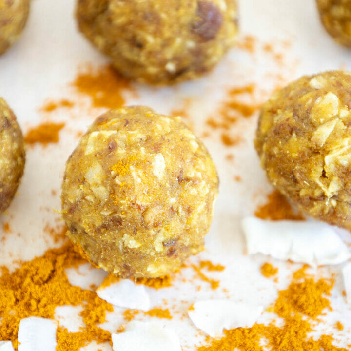 Easy NoBake Turmeric Energy Balls Create Mindfully