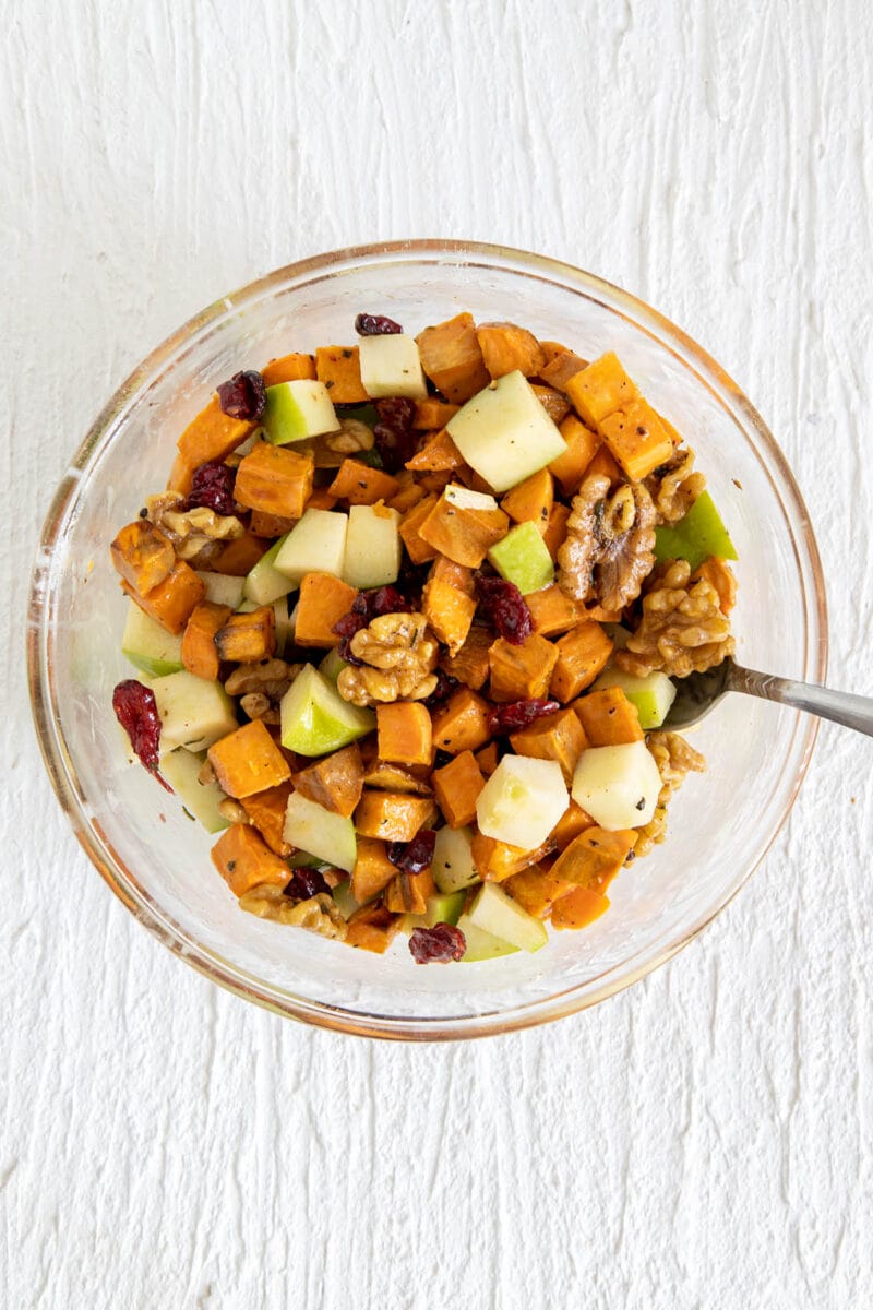 Roasted Sweet Potato and Apple Salad - Create Mindfully