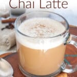 Dirty Chai Latte photo with text.