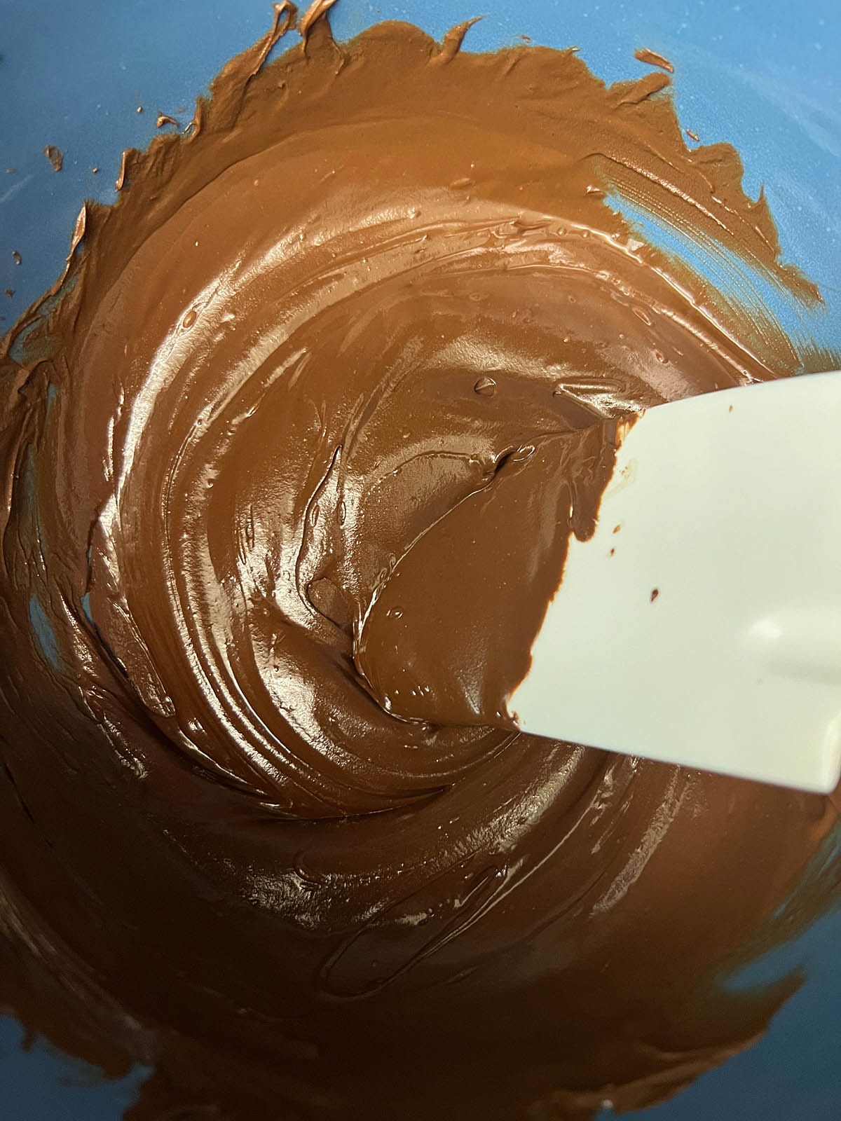 Melted chocolate in a large bowl.