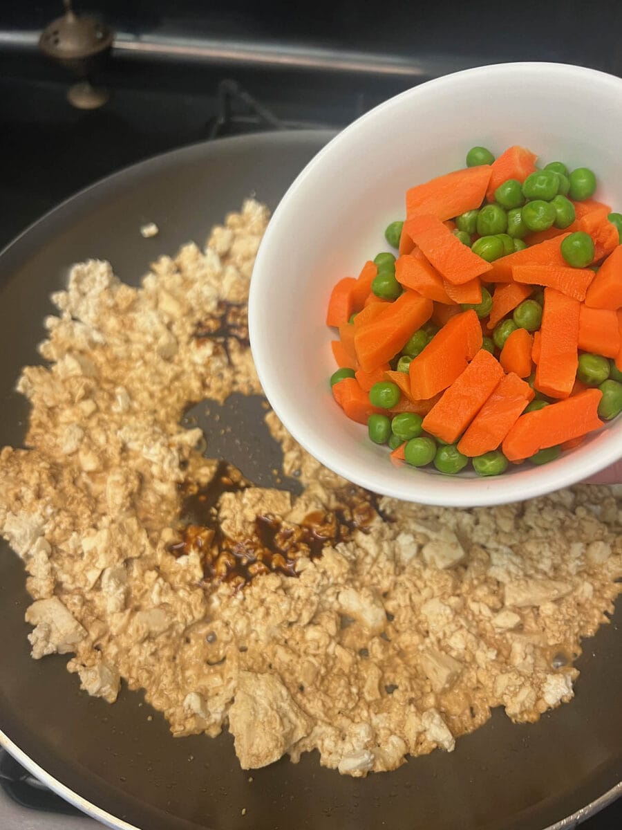 Vegan Cauliflower Fried Rice with Tofu - Create Mindfully