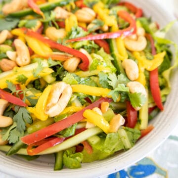 Thai Green Curry Salad in a bowl.