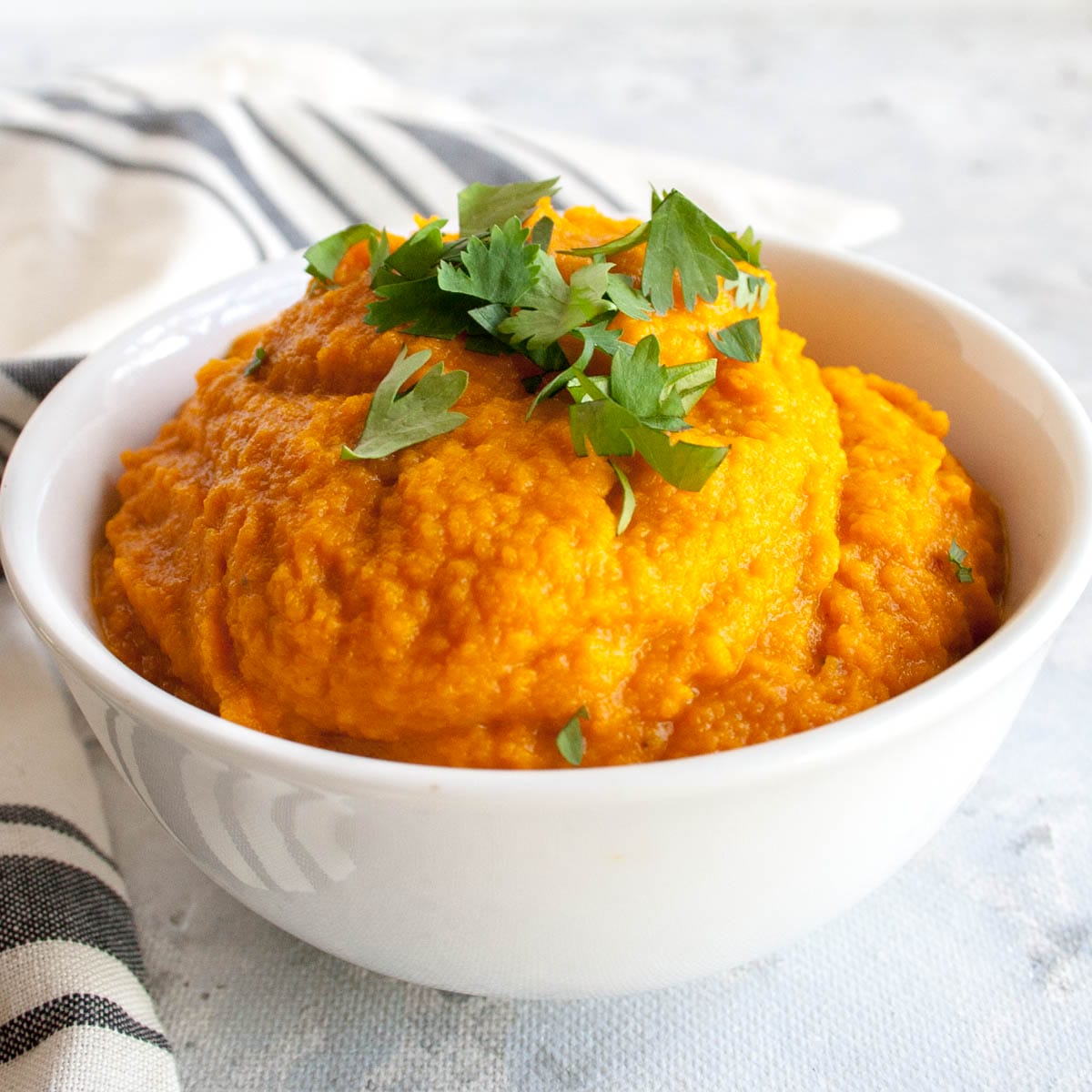 Chipotle Mashed Sweet Potatoes in a bowl.