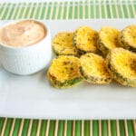 Fried Cucumbers on a plate.