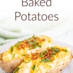 Vegan Twice Baked Potatoes photo with text.