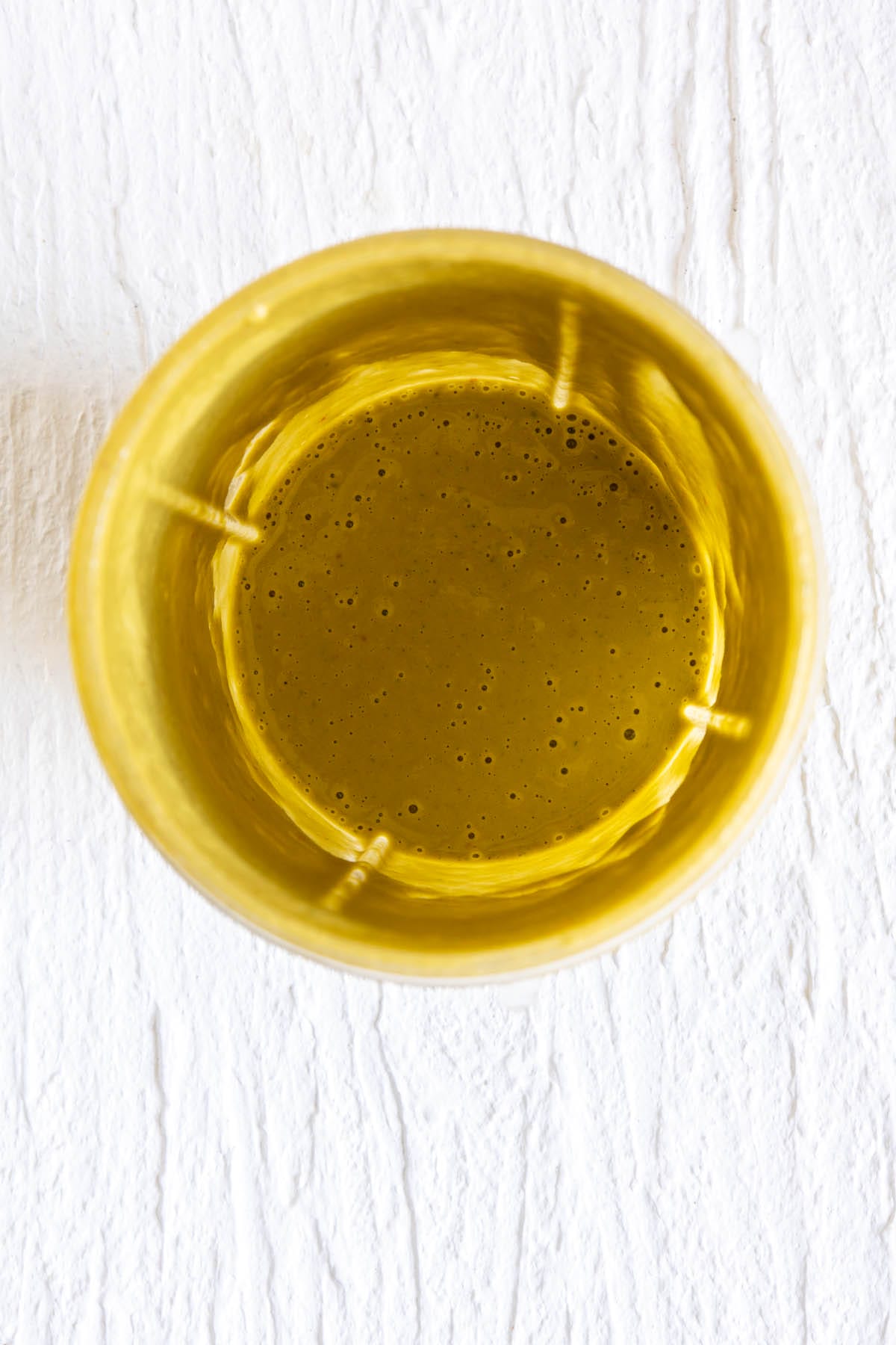 Ingredients in a Nutribullet after blending.
