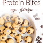 Cookie Dough Protein Bites photo with text.